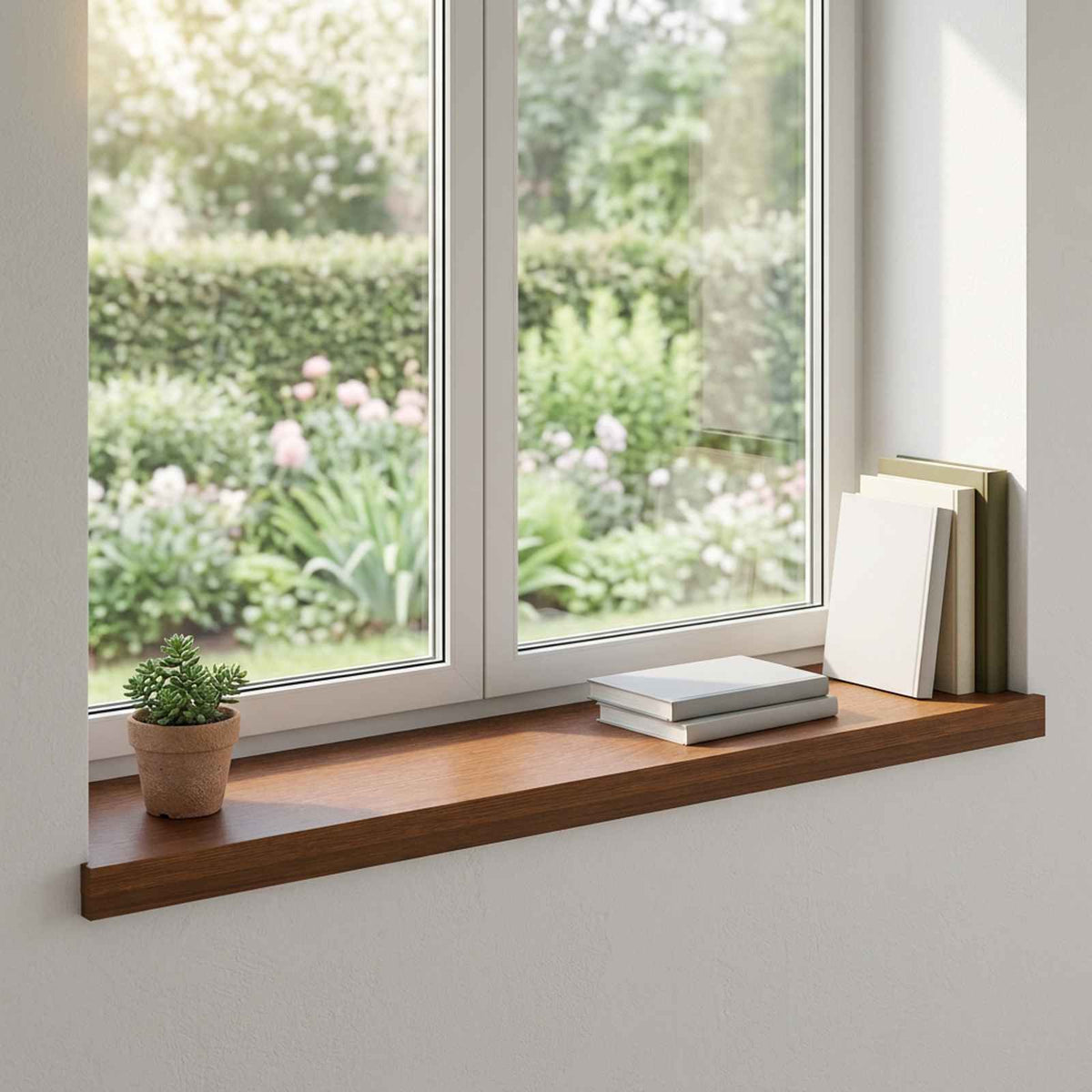 Vidaxl raamkozijnen 2 st donkerbruin 80 x 25 x 2 cm massief eikenhout