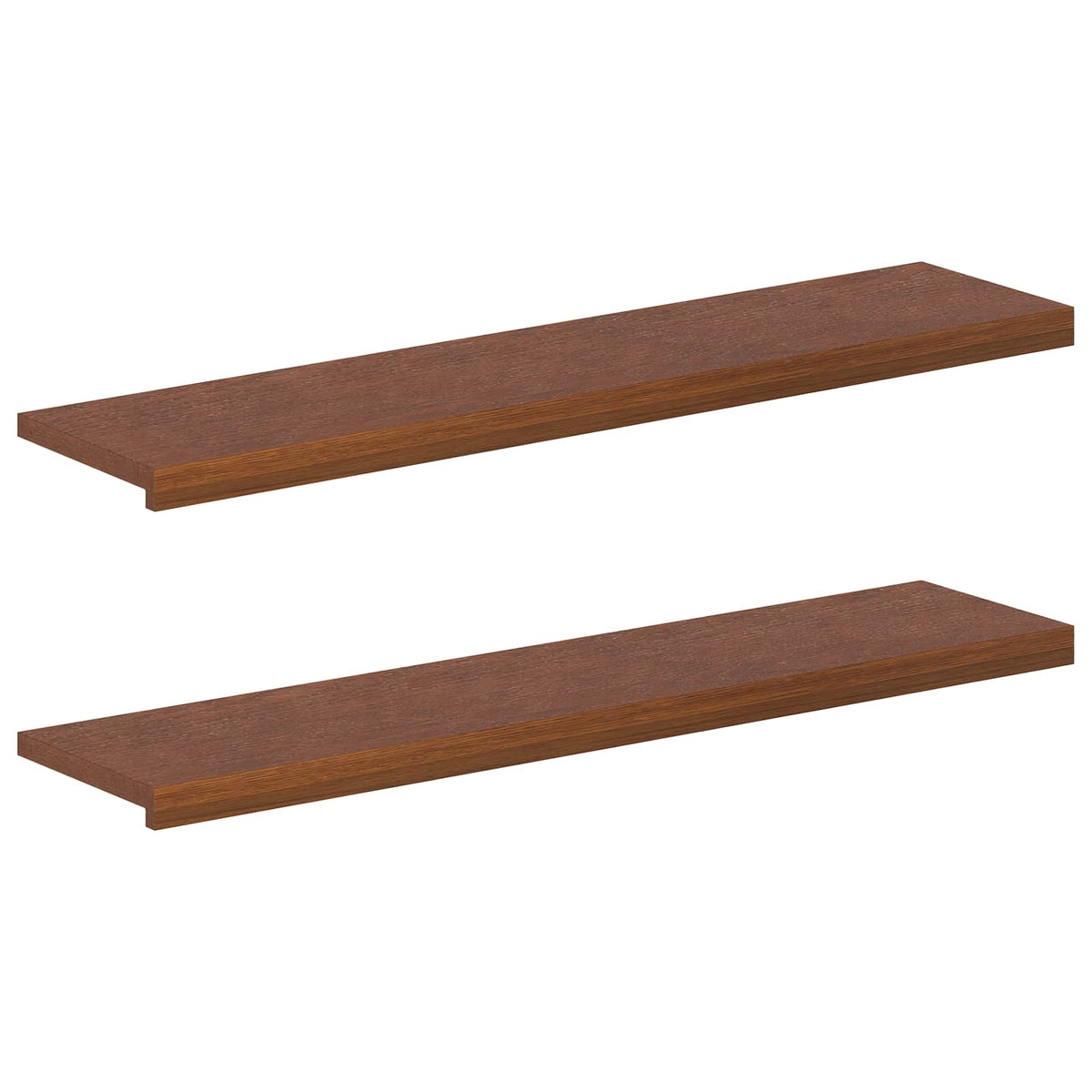 Vidaxl raamkozijnen 2 st donkerbruin 120 x 25 x 2 cm massief eikenhout