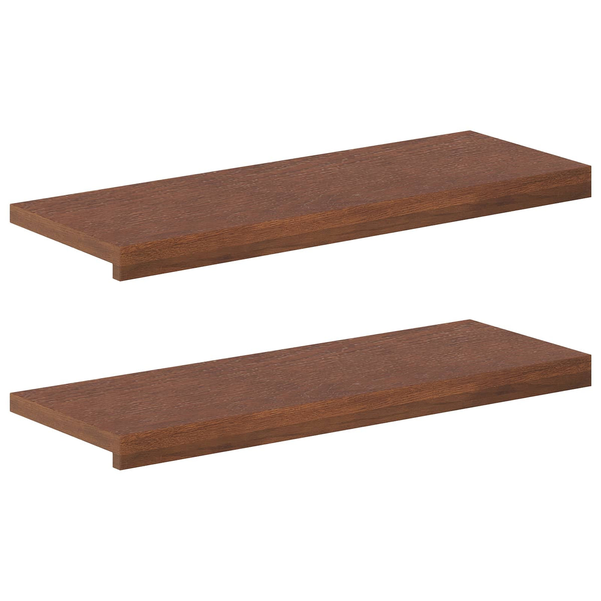 Vidaxl raamkozijnen 2 st donkerbruin 80 x 30 x 2 cm massief eikenhout