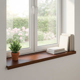 Vidaxl raamkozijnen 2 st donkerbruin 100 x 40 x 2 cm massief eikenhout