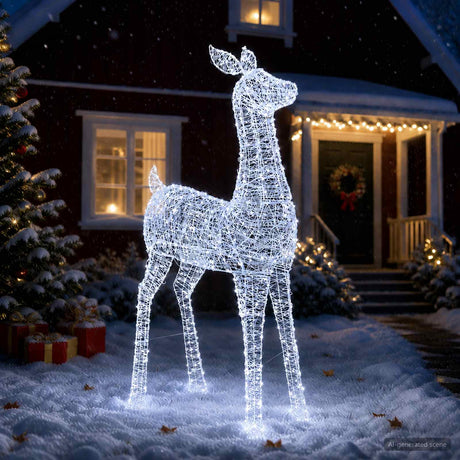Vidaxl led-kerstverlichting rendier loviisa 900 led's koel wit