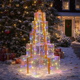Vidaxl kerst led-cadeaudozen stapel 250 led's meerkleurig