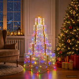 Vidaxl kerst led-cadeaudozen stapel 250 led's meerkleurig