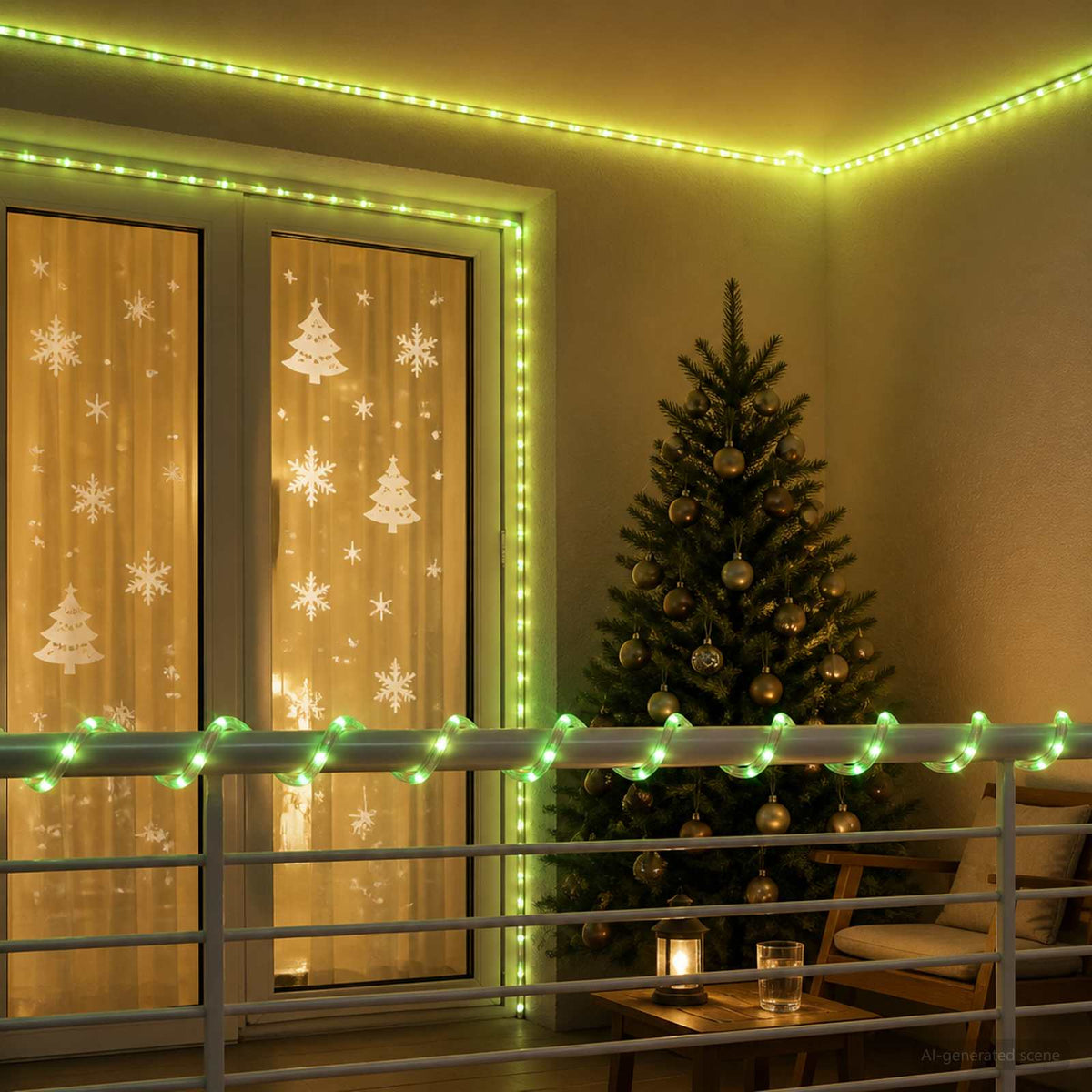 Vidaxl led-kerstlichtslang 120 led's groen 5 m