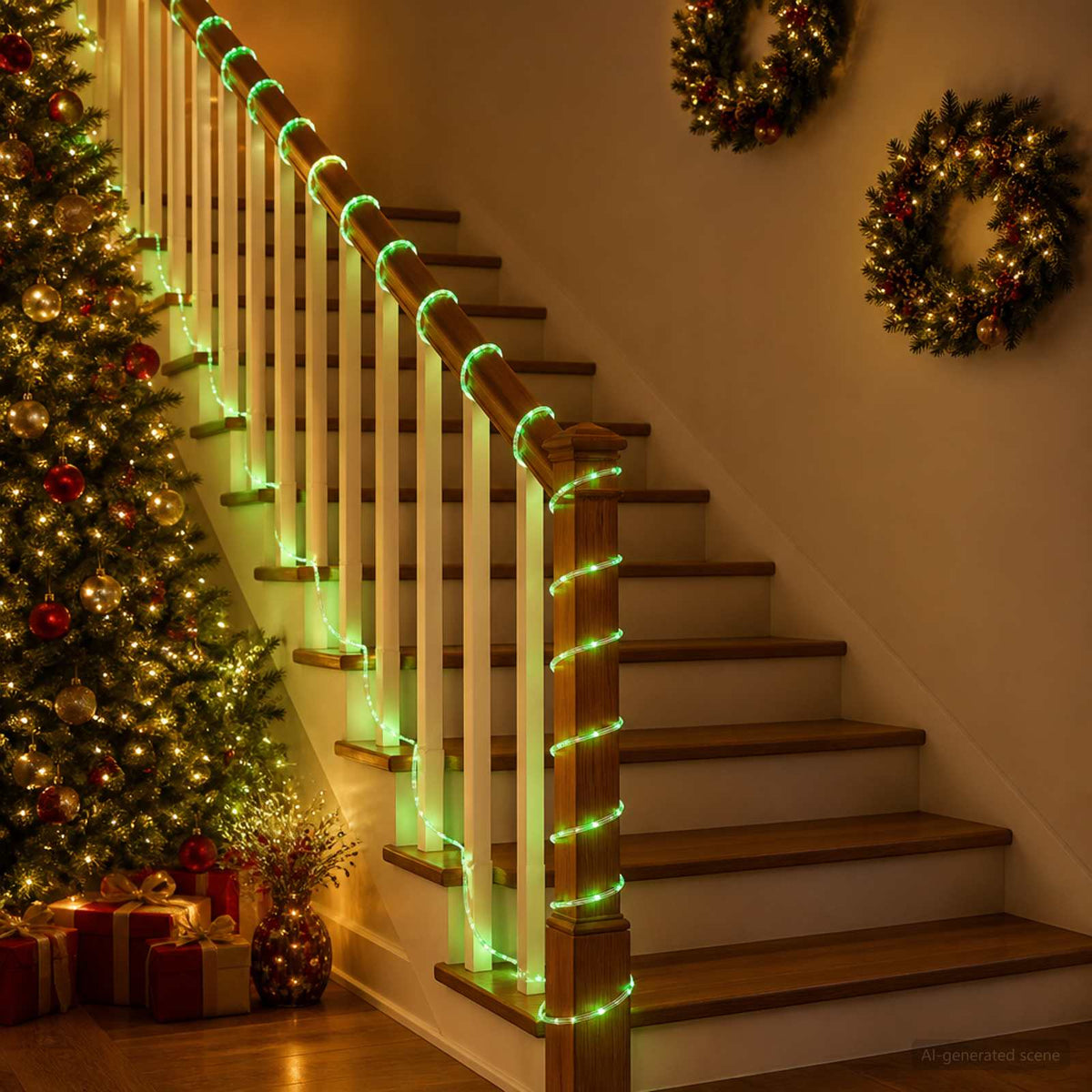 Vidaxl led-kerstlichtslang 240 led's groen 10 m