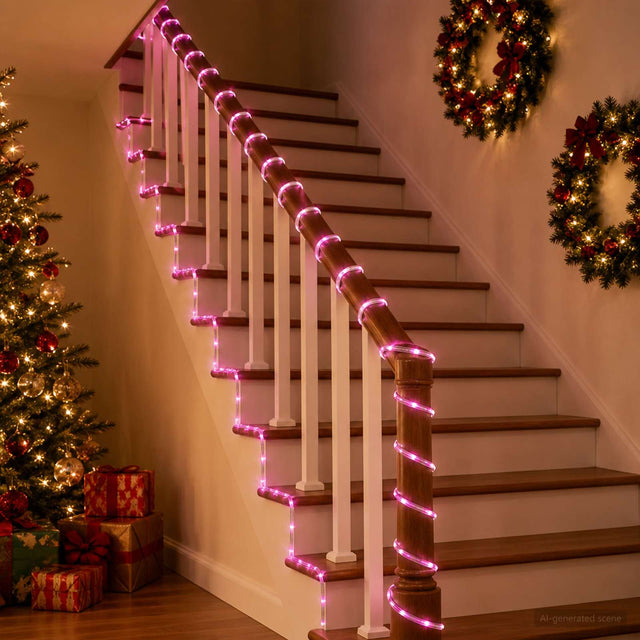 Vidaxl led-kerstlichtslang 2400 led's roze 100 m