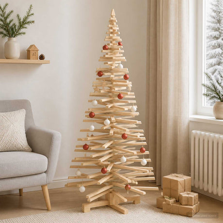Vidaxl houten kerstboom kotka 180 cm massief grenenhout natuurlijk