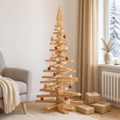 Vidaxl houten kerstboom kotka 150 cm massief grenenhout