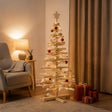 Vidaxl houten kerstboom kotka 120 cm massief grenenhout natuurlijk