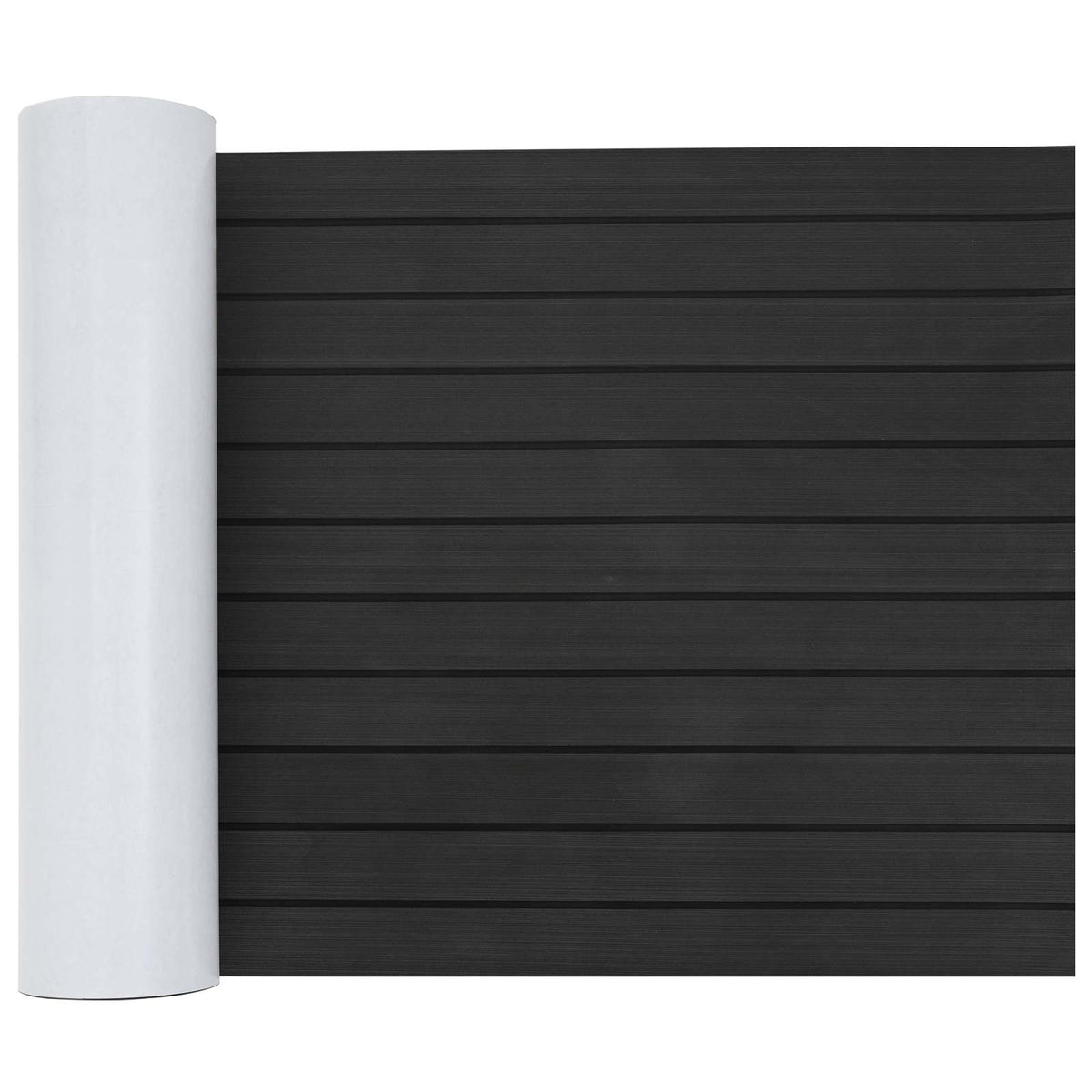 Vidaxl bootmat gestreept donkergrijs en zwart 240 x 60 cm eva
