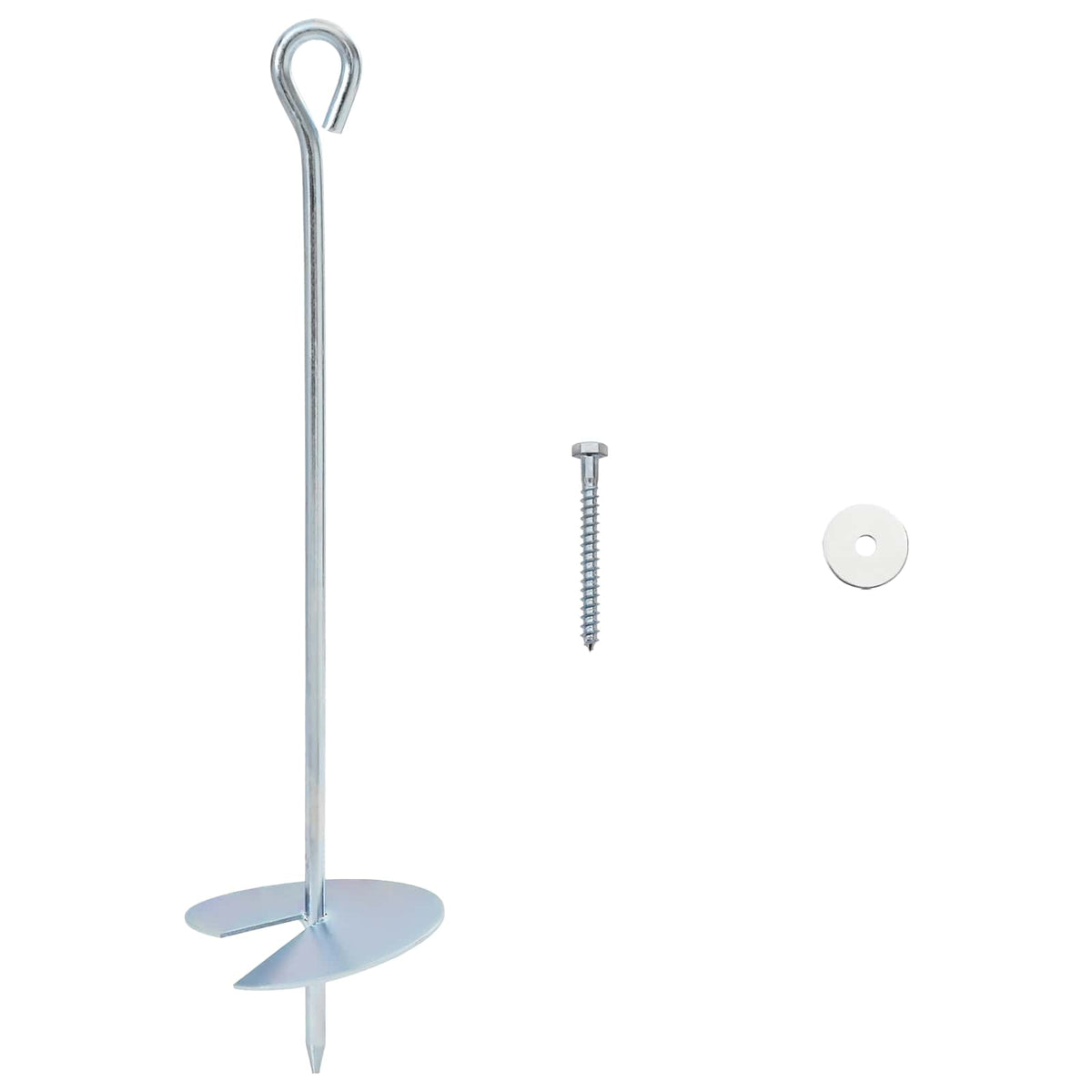 Vidaxl aardeankers 10 st ø10 x 40 cm gegalvaniseerd metaal zilver