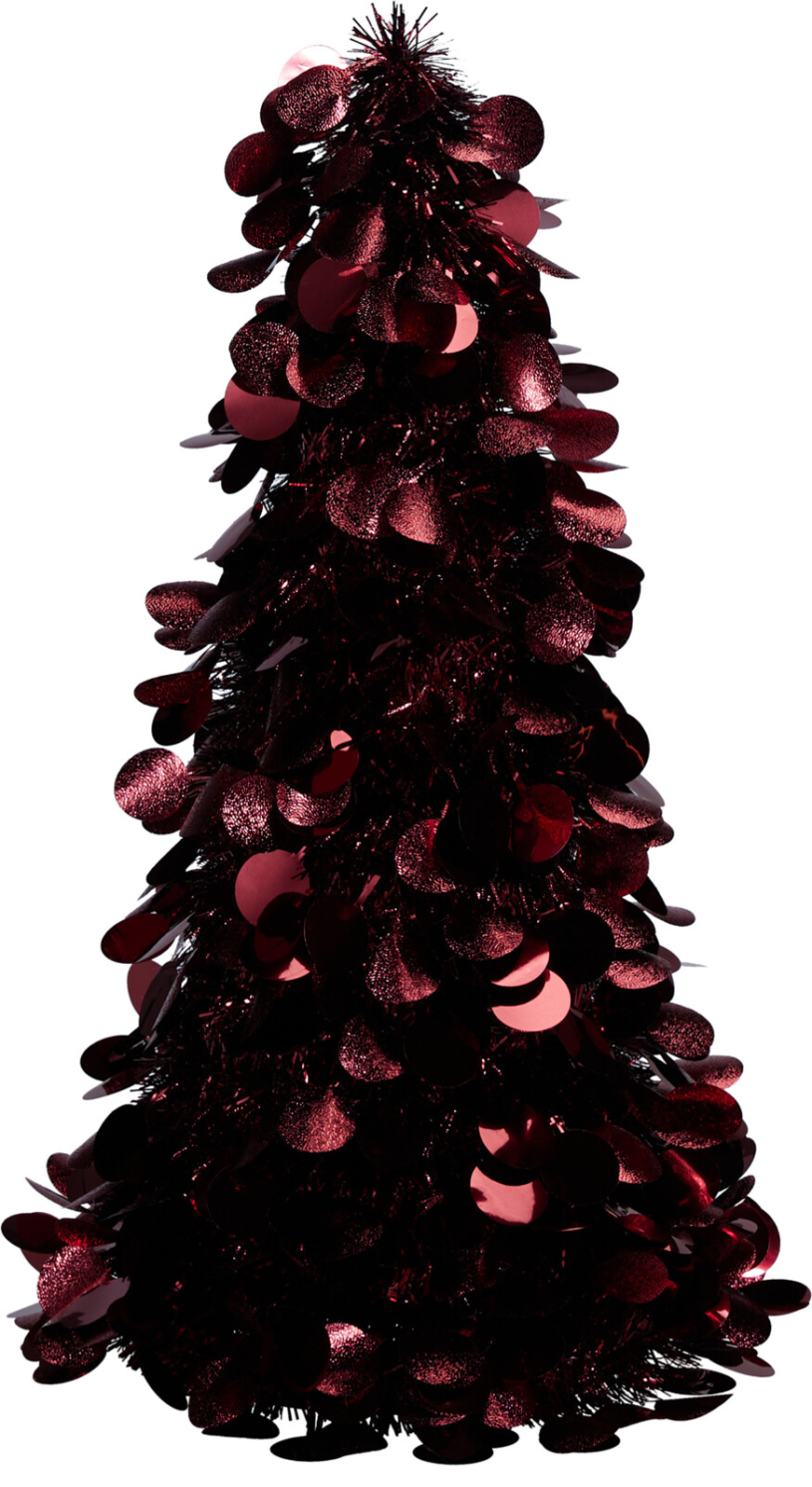 Boom tinsel 46cm - donker rood