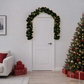 Vidaxl kerstkrans 48 led's warmwit pvc