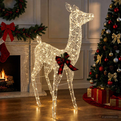 Vidaxl 3d kerst rendier loviisa 200 led's warmwit 96 x 40 x 140 cm