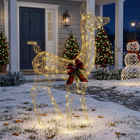 Vidaxl 3d kerst rendier loviisa 200 led's warmwit 96 x 40 x 140 cm