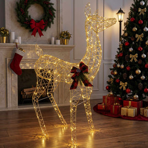 Vidaxl 3d kerst rendier loviisa 200 led's warmwit 96 x 40 x 140 cm