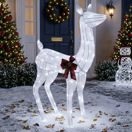 Vidaxl 3d kerst rendier loviisa 200 led's koel wit 96 x 40 x 140 cm