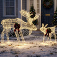 Vidaxl eland kerstdecoratie 2 st 240 led's warmwit