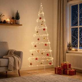 Vidaxl metalen kerstboom met standaard kuopio 210 cm staal wit