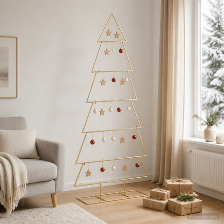 Vidaxl metalen kerstboom met standaard kuopio 180 cm staal goud
