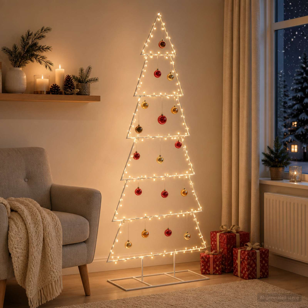 Vidaxl metalen kerstboom met standaard kuopio 180 cm staal wit