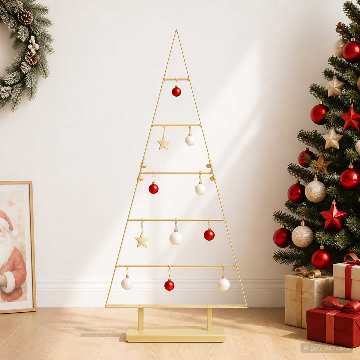 Vidaxl metalen kerstboom kuopio 90 cm staal goud