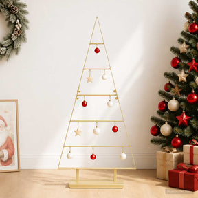 Vidaxl metalen kerstboom kuopio 90 cm staal goud