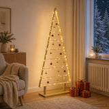 Vidaxl metalen kerstboom kuopio 125 cm staal goud