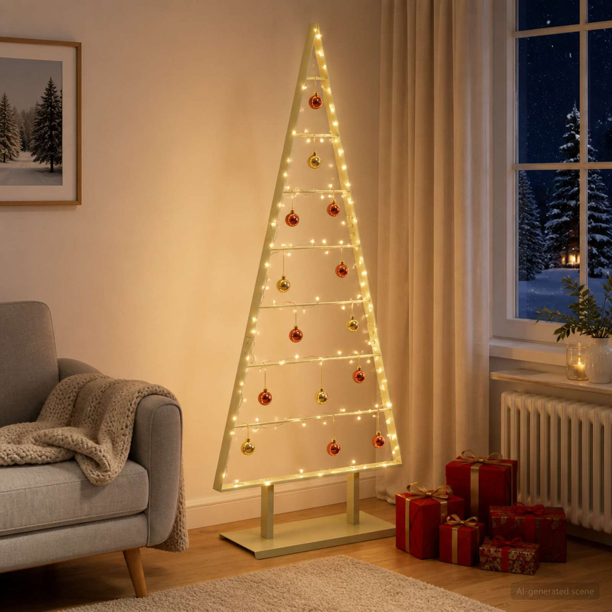 Vidaxl metalen kerstboom kuopio 150 cm staal goud