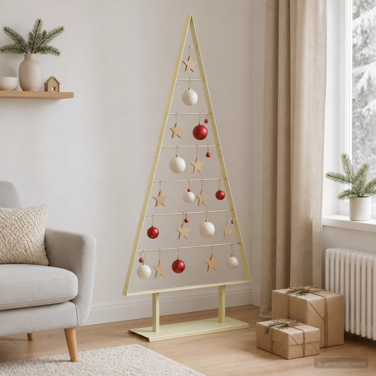 Vidaxl metalen kerstboom kuopio 180 cm staal goud