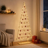 Vidaxl metalen kerstboom kuopio 210 cm staal goud