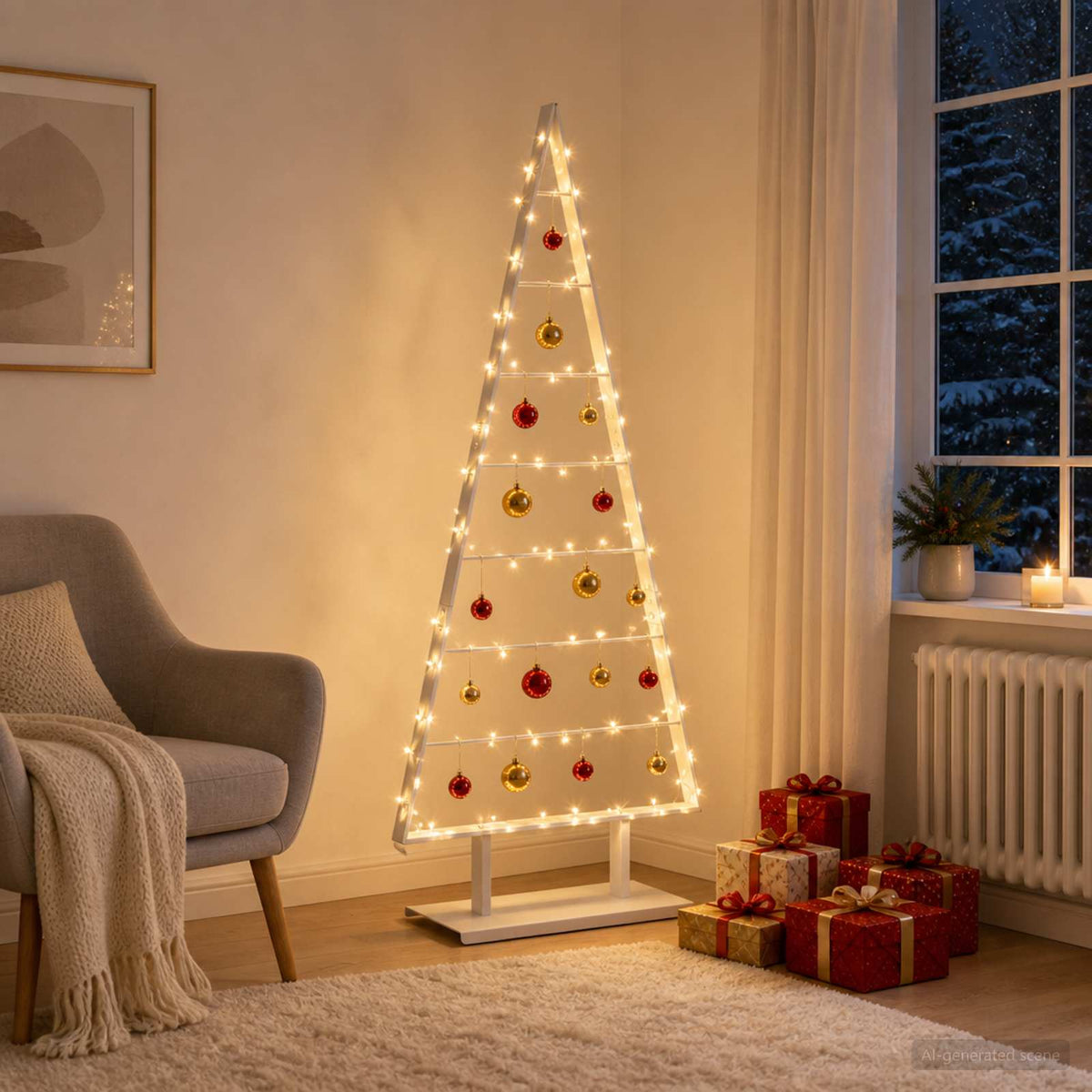 Vidaxl metalen kerstboom kuopio 150 cm staal wit