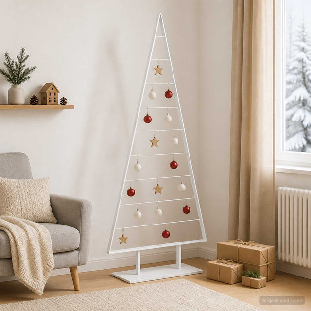 Vidaxl metalen kerstboom kuopio 210 cm staal wit