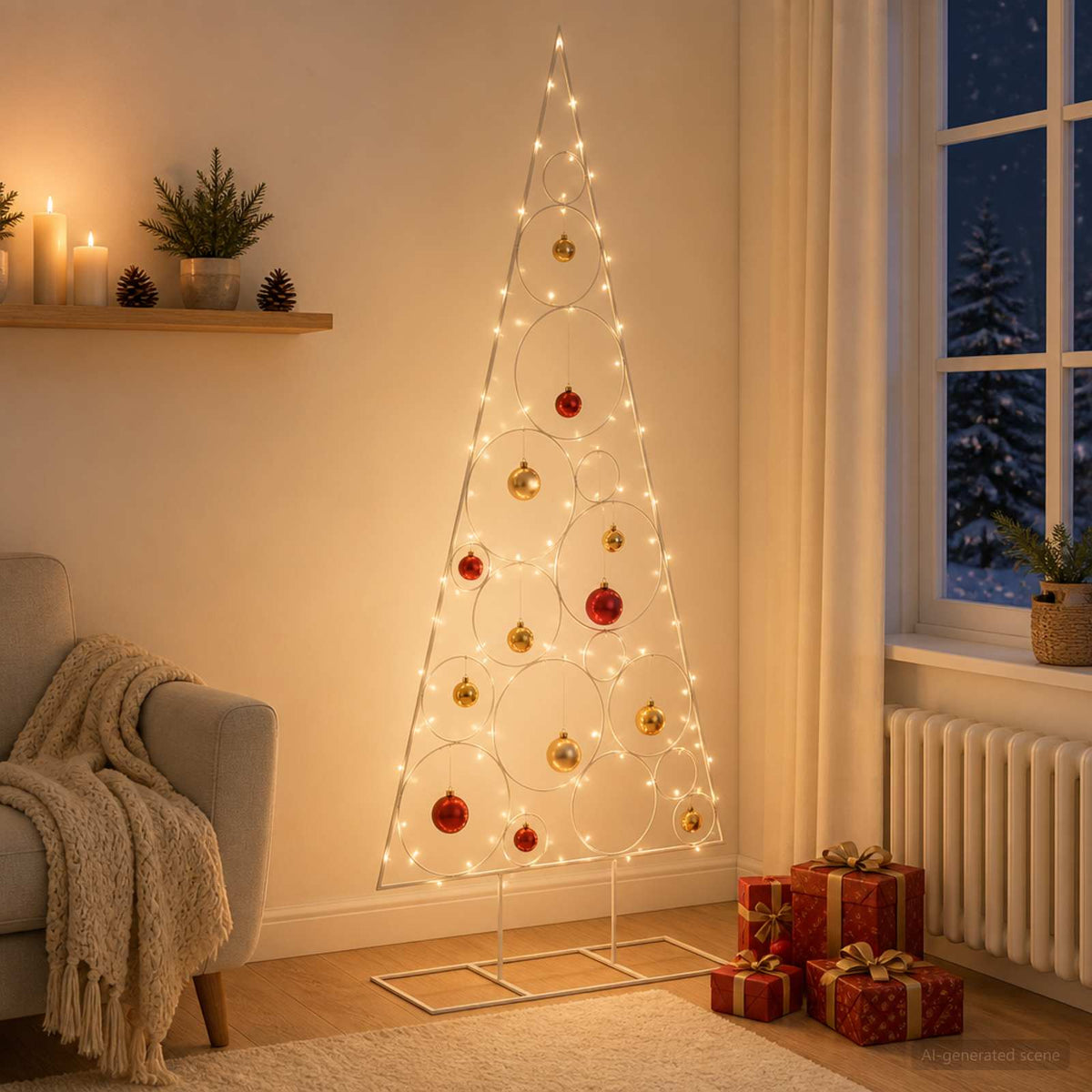 Vidaxl metalen kerstboom met ronde standaard kuopio 180 cm staal wit