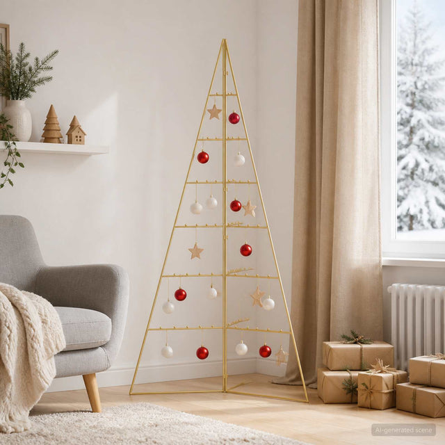 Vidaxl metalen kerstboom met inklapbare standaard kuopio 140 cm staal