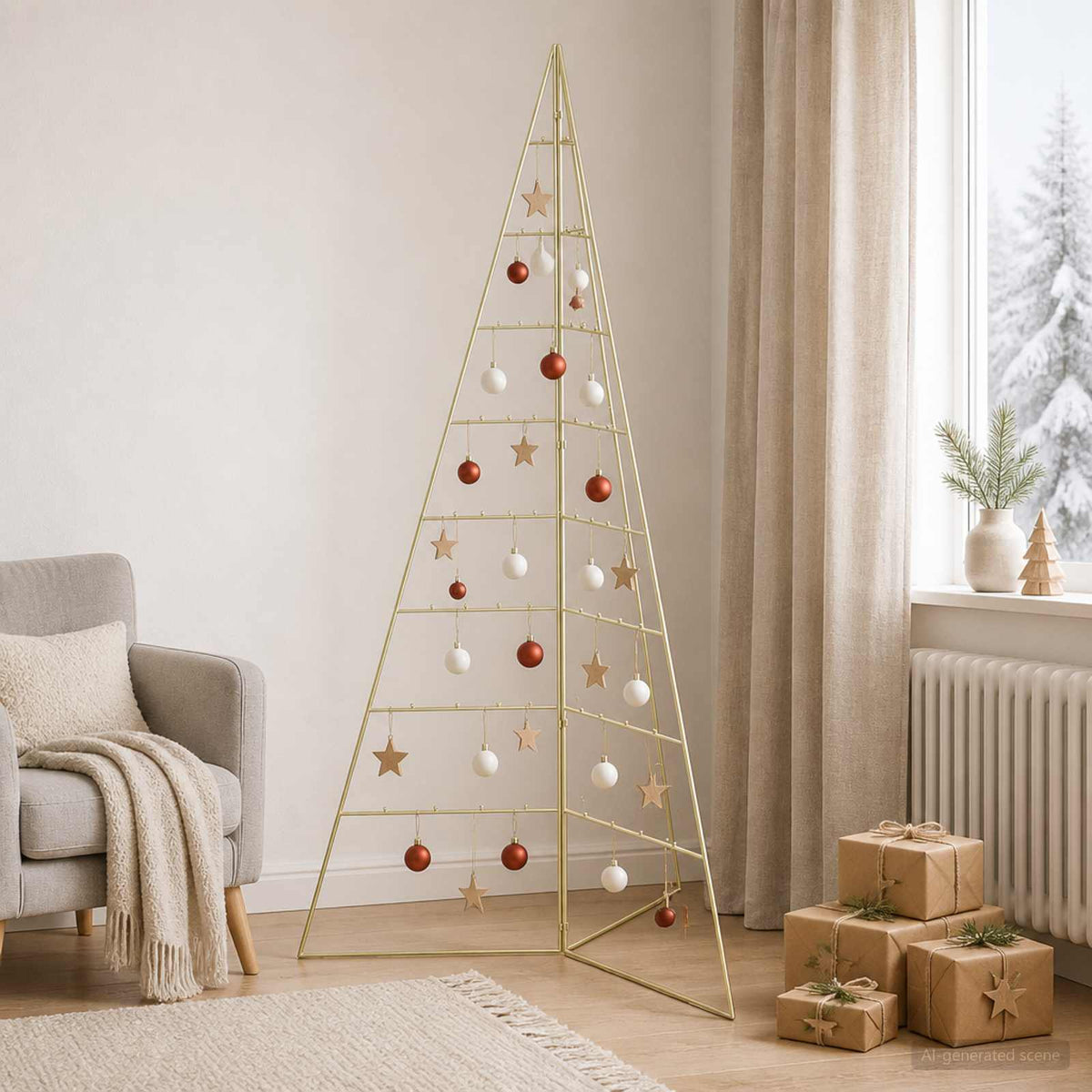 Vidaxl metalen kerstboom met inklapbare standaard kuopio 180 cm staal