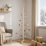 Vidaxl metalen kerstboom met standaard kuopio 120 cm staal wit