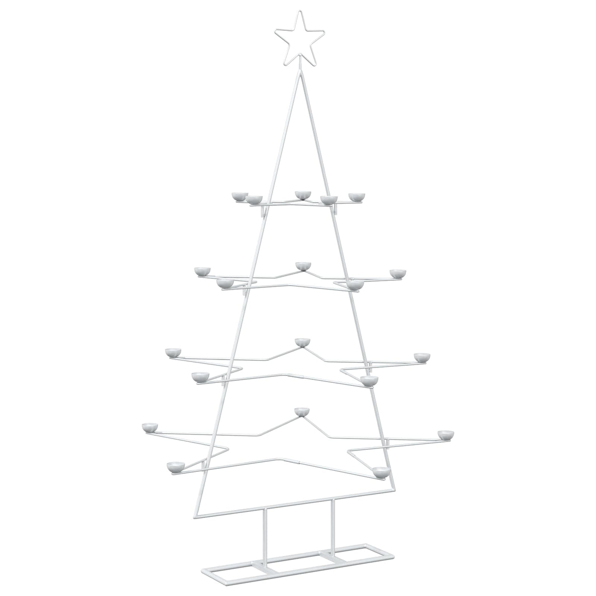 Vidaxl metalen kerstboom met houder kuopio 140 cm staal wit