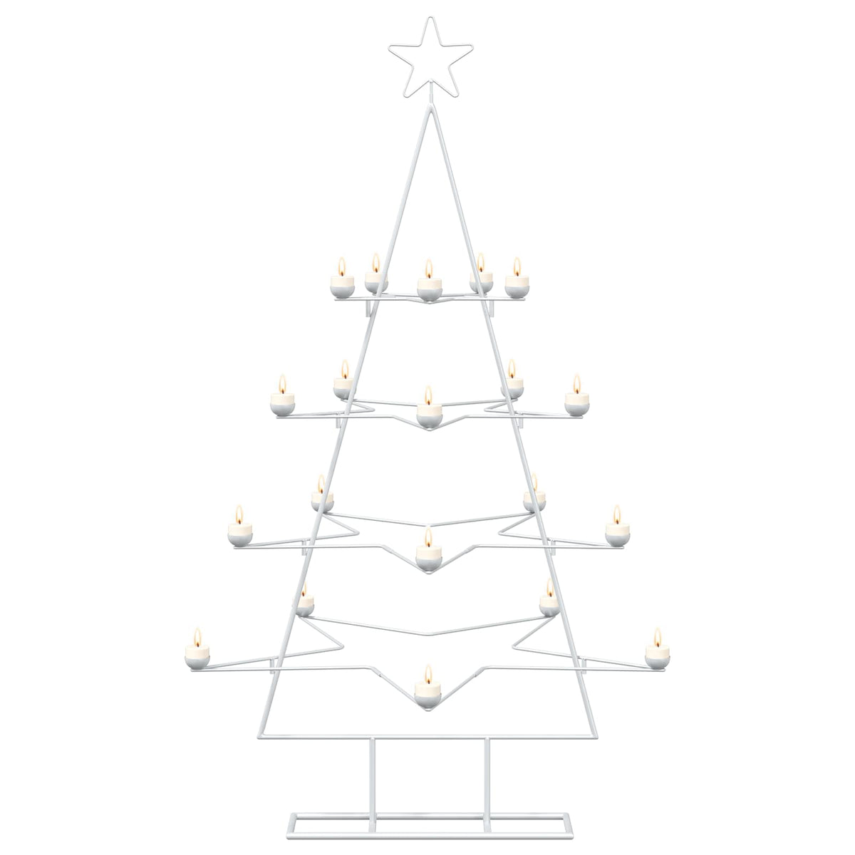Vidaxl metalen kerstboom met houder kuopio 140 cm staal wit