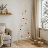 Vidaxl metalen kerstboom met standaard kuopio 210 cm staal goud
