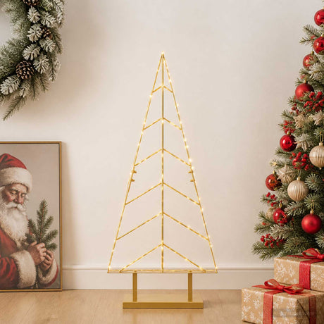Vidaxl metalen kerstboom met standaard kuopio 90 cm staal goud