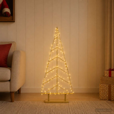Vidaxl metalen kerstboom met standaard kuopio 90 cm staal goud