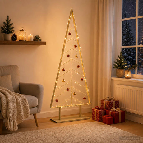 Vidaxl metalen kerstboom met standaard kuopio 180 cm staal goud
