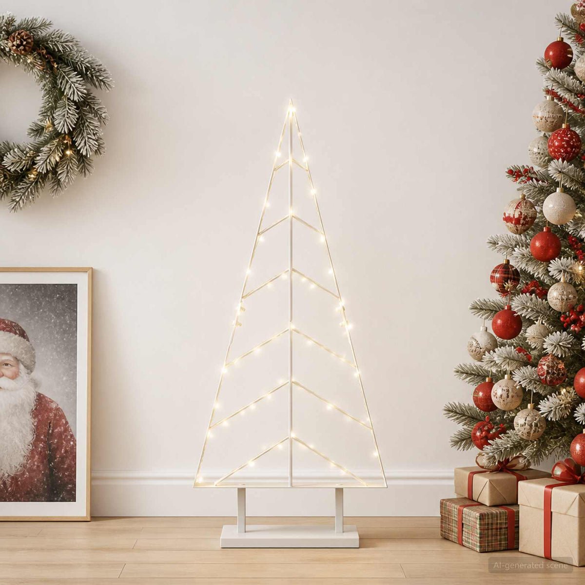 Vidaxl metalen kerstboom met standaard kuopio 90 cm staal wit