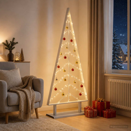 Vidaxl metalen kerstboom met standaard kuopio 125 cm staal wit