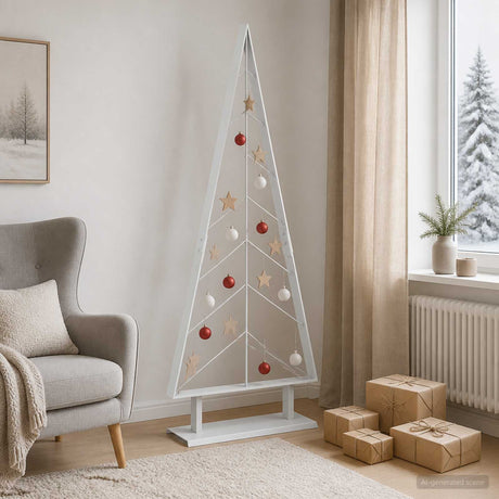 Vidaxl metalen kerstboom met standaard kuopio 125 cm staal wit