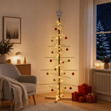 Vidaxl metalen kerstboom met standaard kuopio 150 cm warmwit staal