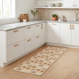 Vidaxl keuken vloerkleed beige poten 180 x 60 cm 100% polyamide