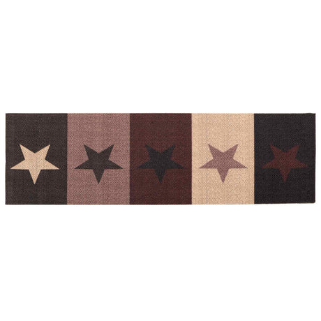 Vidaxl keuken vloerkleed rode sterren 180 x 60 cm 100% polyamide
