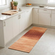 Vidaxl keuken vloerkleed oranje tint 150 x 45 cm 100% polyamide